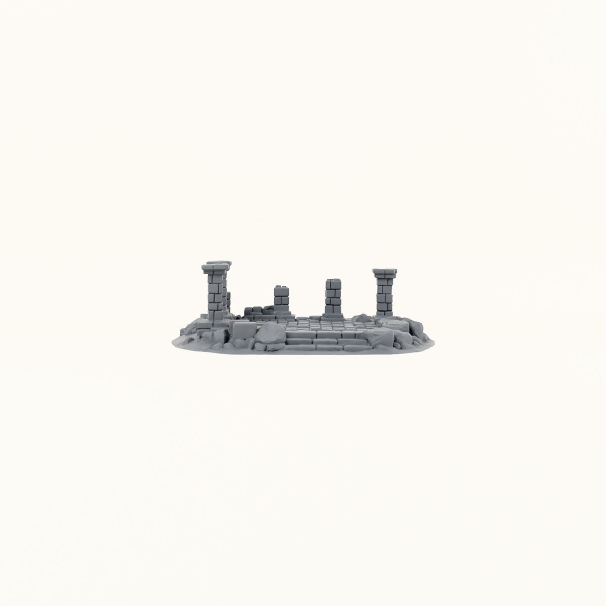 Dun Kaeroth Ruin 2 dark grey front view
