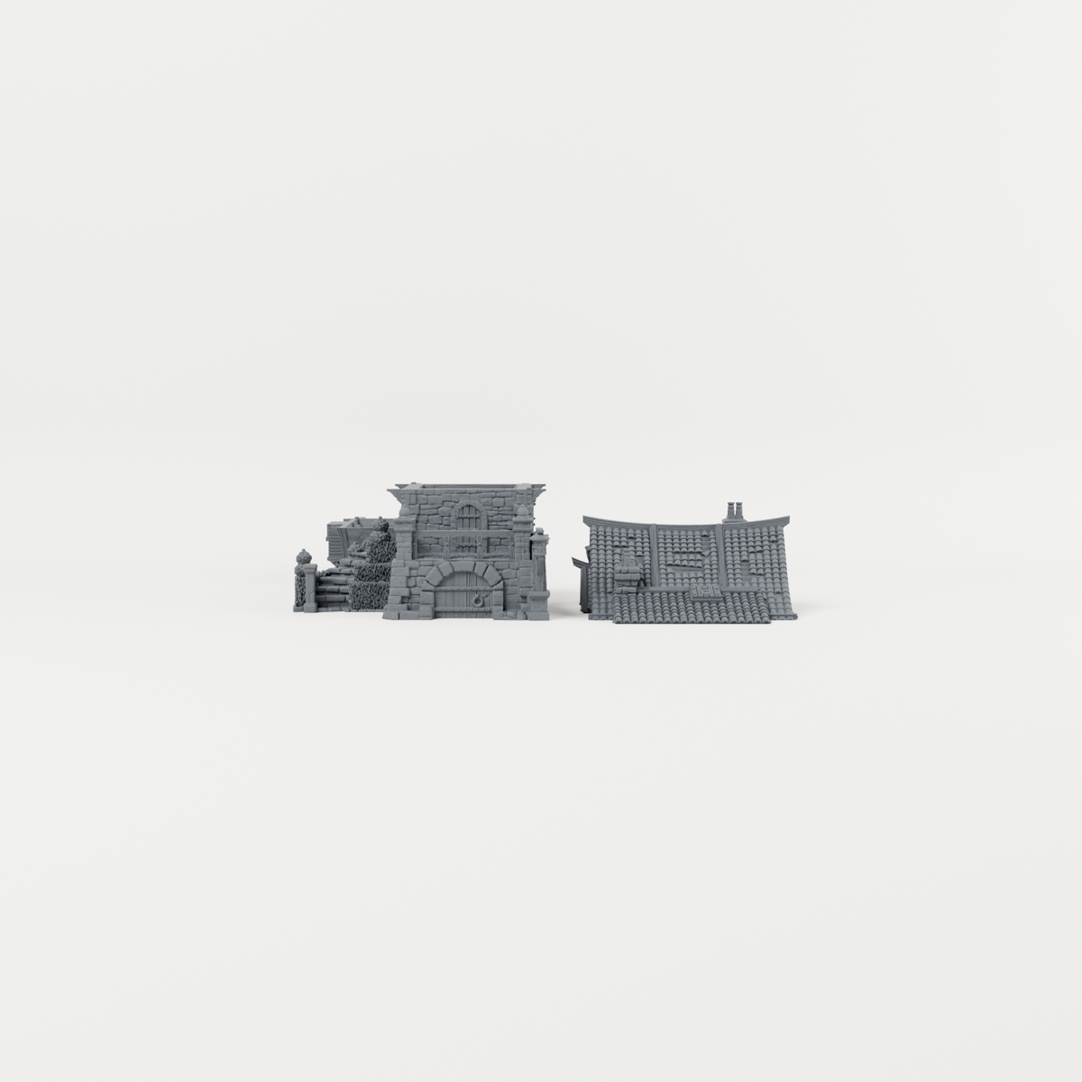 Hedgegrow Villa – 28mm Fantasy Tabletop Terrain exact included pieces, CAD view 2