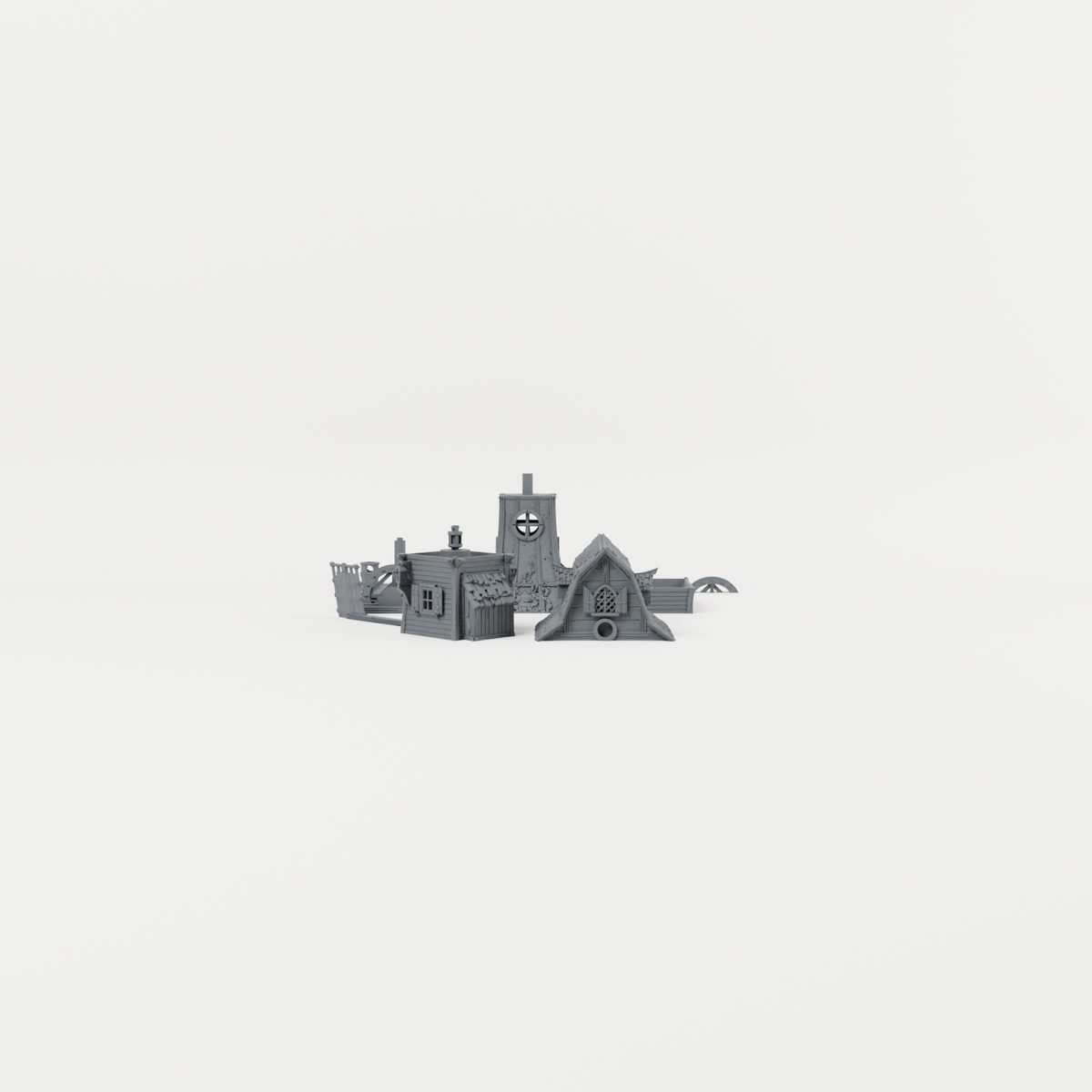 Medieval Windmill – 28mm Fantasy Tabletop Terrain exact included pieces, CAD view 2
