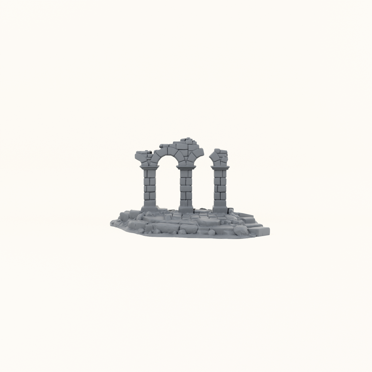 Broken Pillars dark grey front view