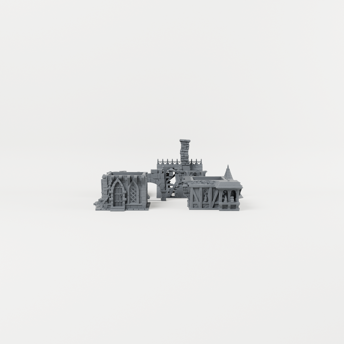 Ravenloft Manor – 28mm Fantasy Tabletop Terrain exact included pieces, CAD view 2