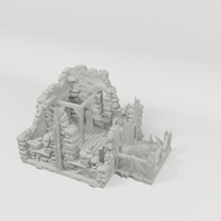 Black Lions Bastion Tower - Ruined Floor Add-On 28mm terrain components from an alternate angle