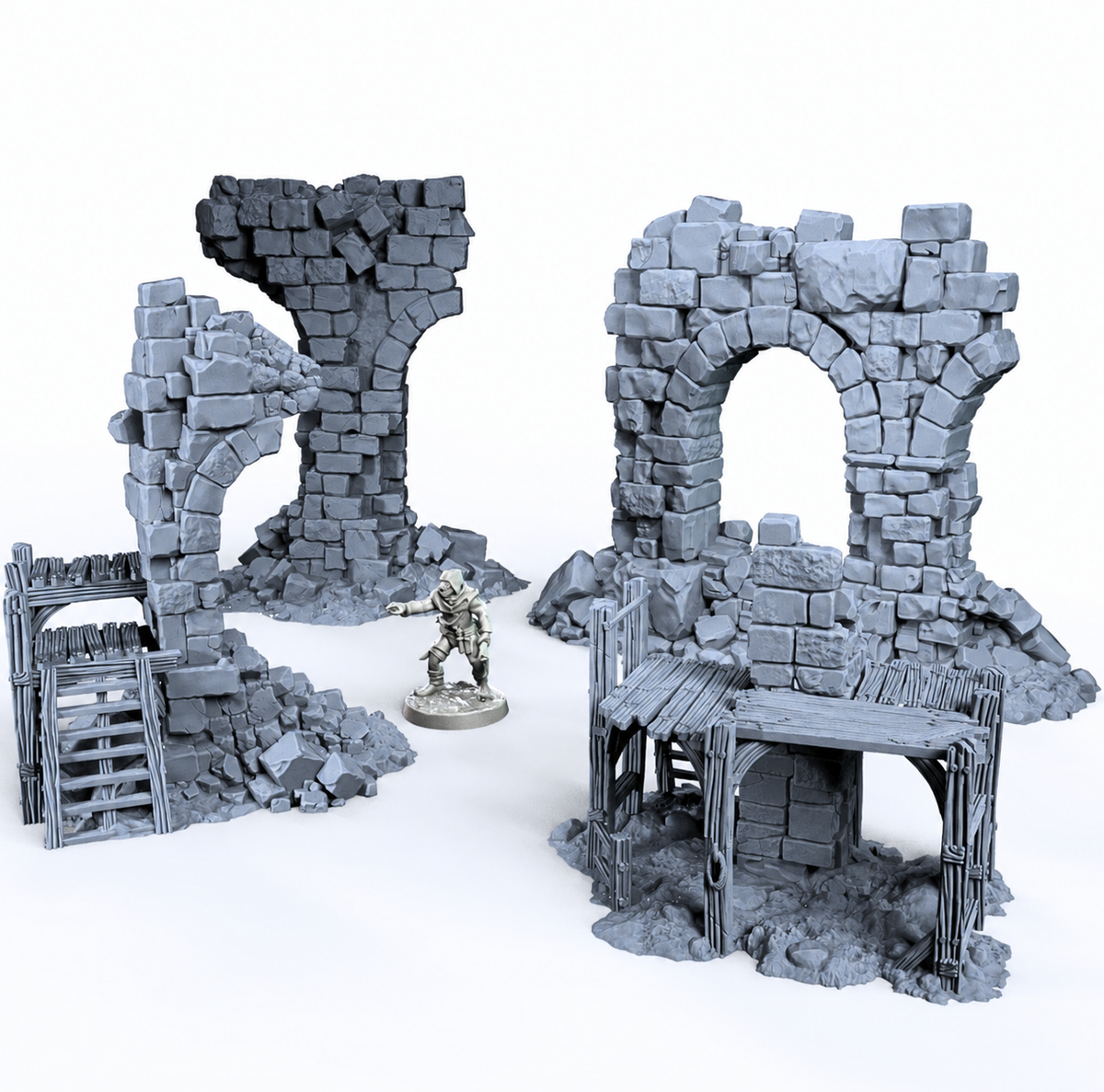 Aqueduct Ruins assembled 28mm tabletop terrain