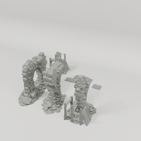 Aqueduct Ruins 28mm terrain components from an alternate angle