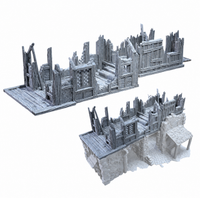 Barn - Ruined Add-On assembled 28mm tabletop terrain