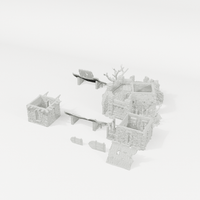 Black Lions Bastion Tower 28mm terrain component breakdown angle one