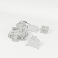 Black Lions Bastion Tower 28mm terrain components from an alternate angle