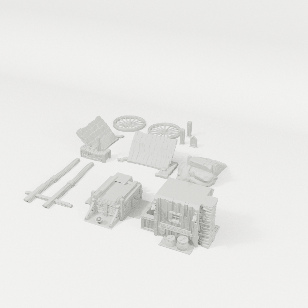 Fantasy Food Truck 28mm terrain components from an alternate angle
