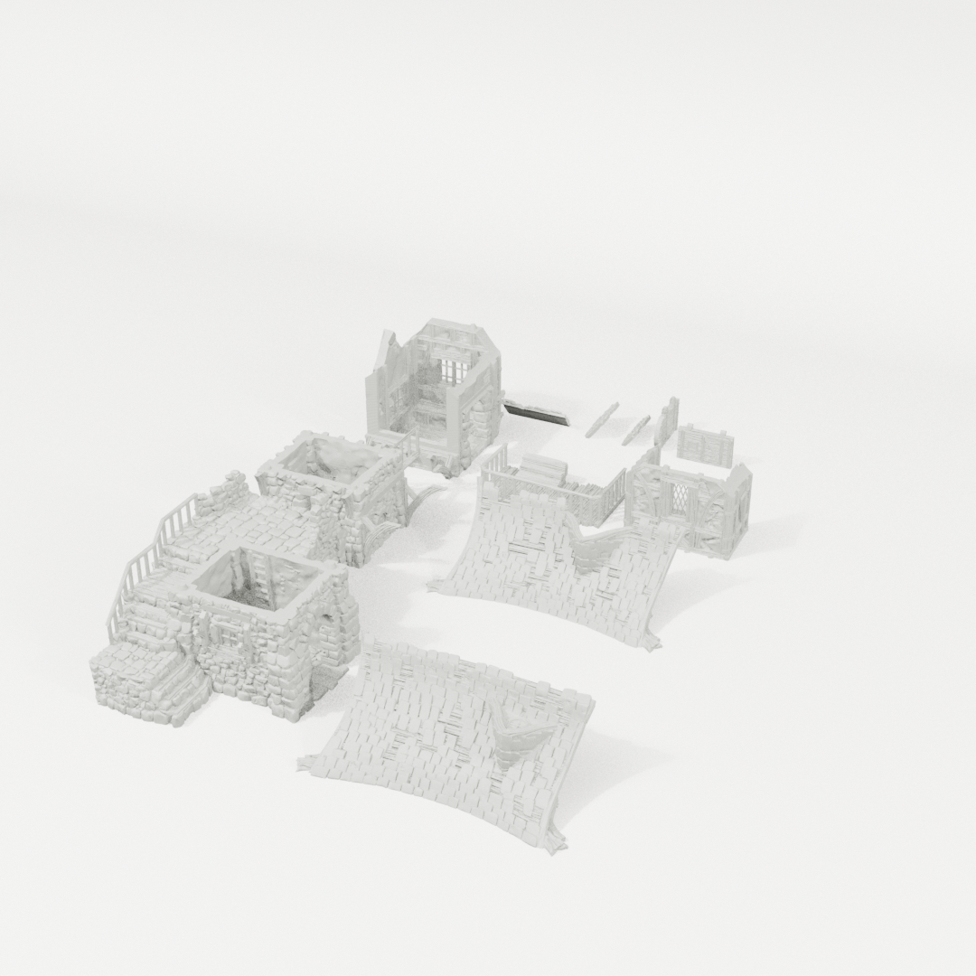 Guard Post 28mm terrain components from an alternate angle