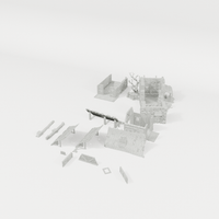 Harlan Grey-Eye's Barn 28mm terrain component breakdown angle one