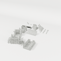 Harlan Grey-Eye's Barn 28mm terrain components from an alternate angle