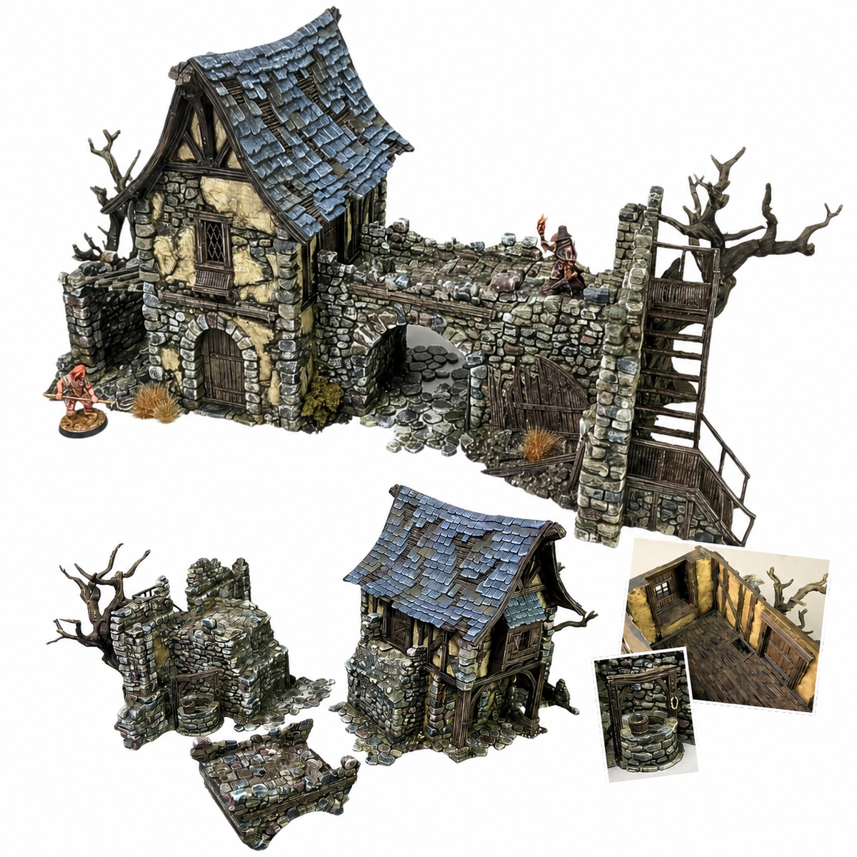 Hollowstone Manor assembled 28mm tabletop terrain