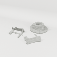 Old Well three-piece 28mm terrain component breakdown
