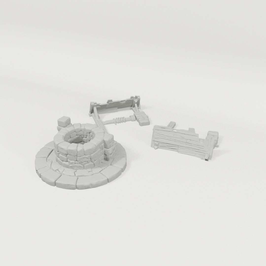 Old Well printable terrain components from an alternate angle