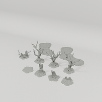 Padures Forest 28mm terrain component breakdown angle one