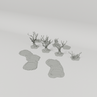 Padures Forest 28mm terrain components from an alternate angle