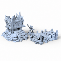 Platforms II assembled 28mm tabletop terrain