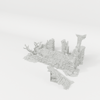 Ruined Shack 28mm terrain component breakdown angle one