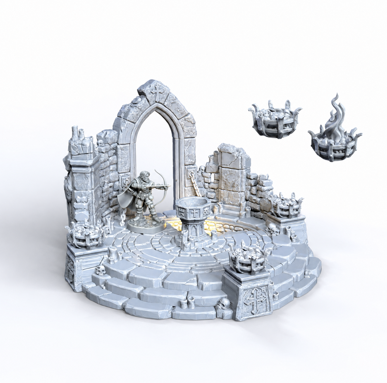 Summoning Font assembled 28mm tabletop terrain