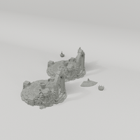 Summoning Font 28mm terrain components from an alternate angle