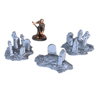 Gravestone Set - 28mm DND/Wargame/RPG Terrain - Molten Prints