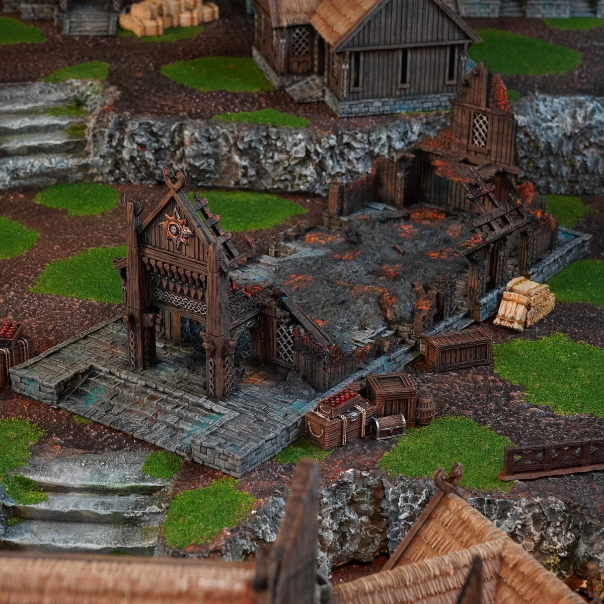Great Hall Ruins - 28mm Tabletop Terrain - Molten Prints
