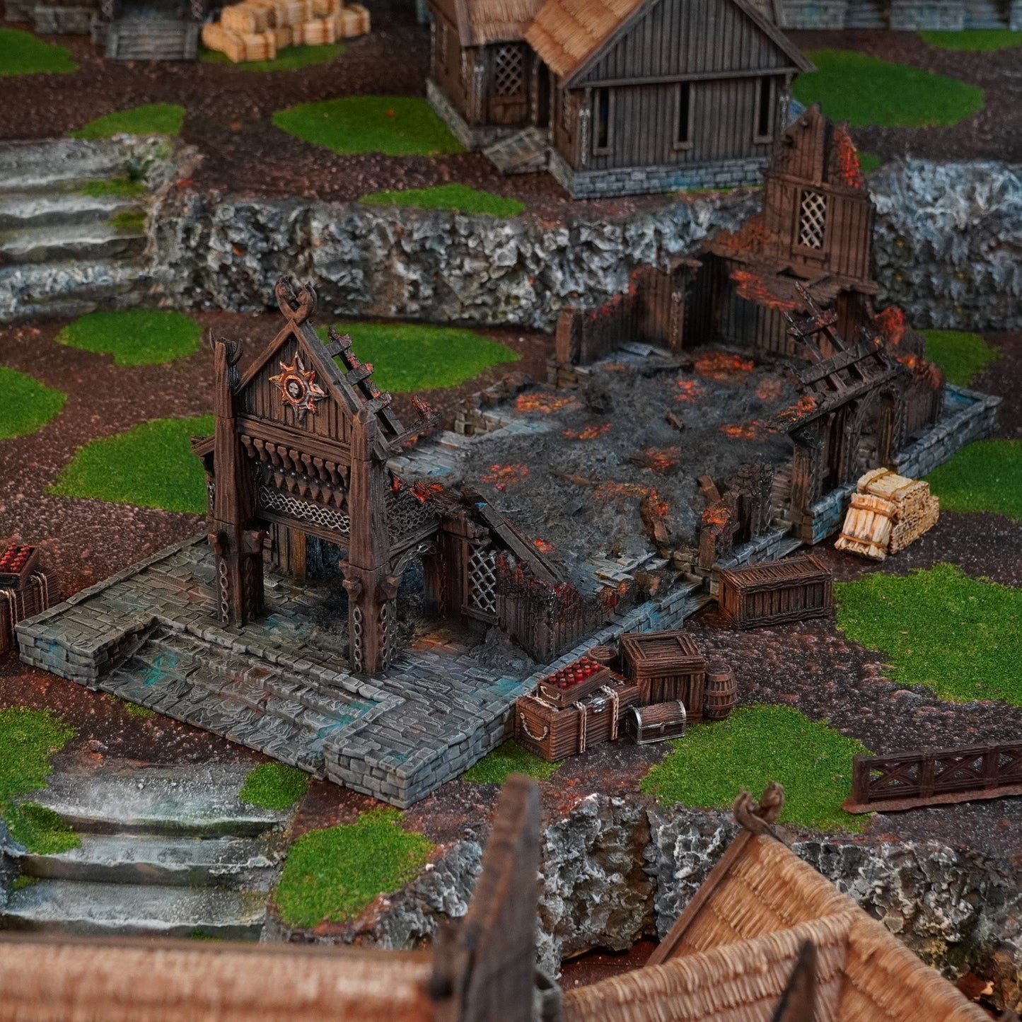 Great Hall Ruins - 28mm Tabletop Terrain - Molten Prints