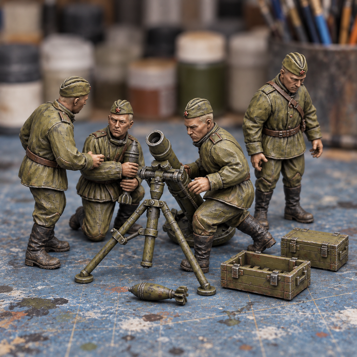 Rubble March Heavy Slapchop-painted display example. Supplied unpainted. Background items not included.