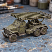 Rubble March Rockets Slapchop-painted display example. Supplied unpainted. Background items not included.