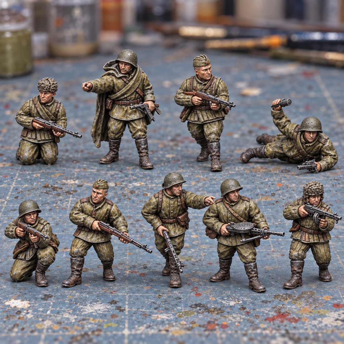 Rubble March Assault Slapchop-painted display example. Supplied unpainted. Background items not included.