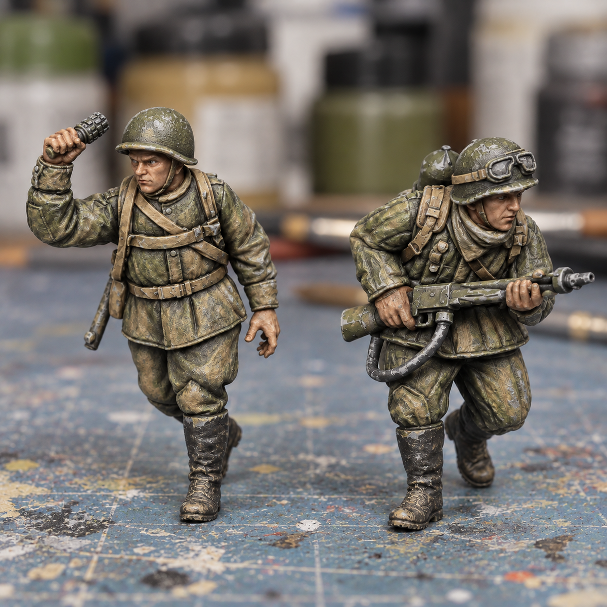 Rubble March Flame Slapchop-painted display example. Supplied unpainted. Background items not included.