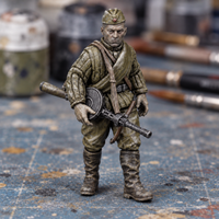 Rubble March Scout Slapchop-painted display example. Supplied unpainted. Background items not included.