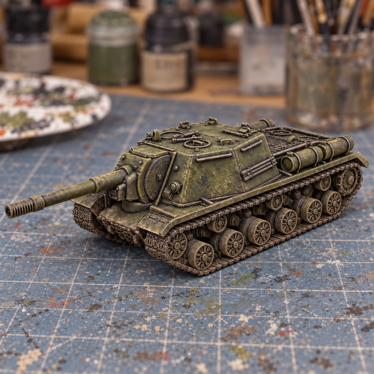 Rubble March Siege Slapchop-painted display example. Supplied unpainted. Background items not included.