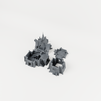 Arcane Townhouse included components rendered in charcoal grey