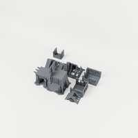 Warden's Bastion Ruins – 28mm Fantasy Tabletop Terrain exact included pieces, CAD view 1