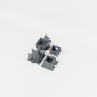 Hanging Vat Manor included components rendered in charcoal grey