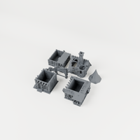 Ravenloft Manor – 28mm Fantasy Tabletop Terrain exact included pieces, CAD view 1