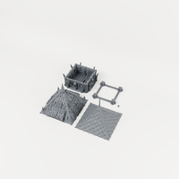 Mountain Outpost Extension included five-piece add-on rendered in charcoal grey