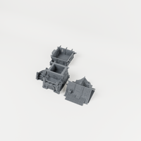 Hedgegrow Villa – 28mm Fantasy Tabletop Terrain exact included pieces, CAD view 1