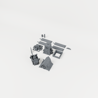 Medieval Windmill – 28mm Fantasy Tabletop Terrain exact included pieces, CAD view 1