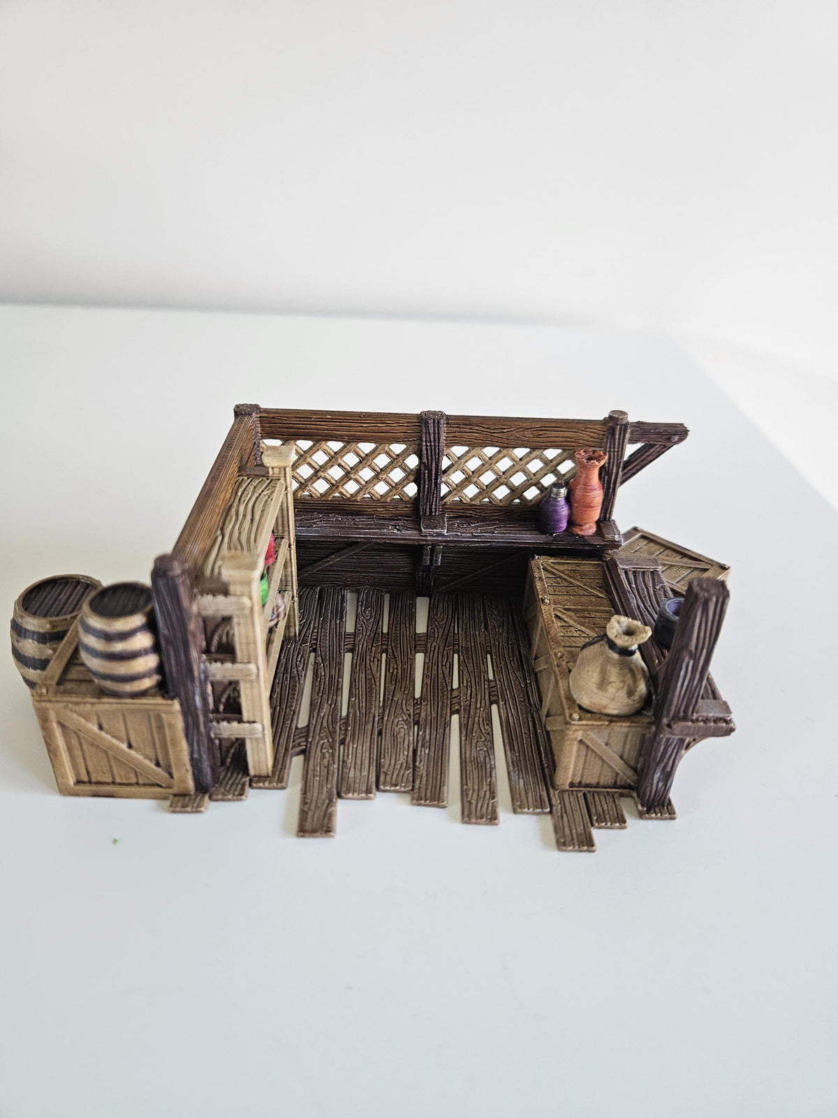 Market Stall 28mm DND Scatter Terrain | Tabletop Wargaming Scenery for Frostgrave & RPG | Unpainted 3D Printed