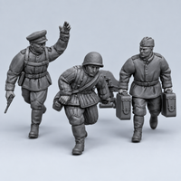 Rubble March Setup unpainted resin kit identity image, complete set.