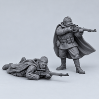 Rubble March Sniper unpainted resin kit identity image, complete set.