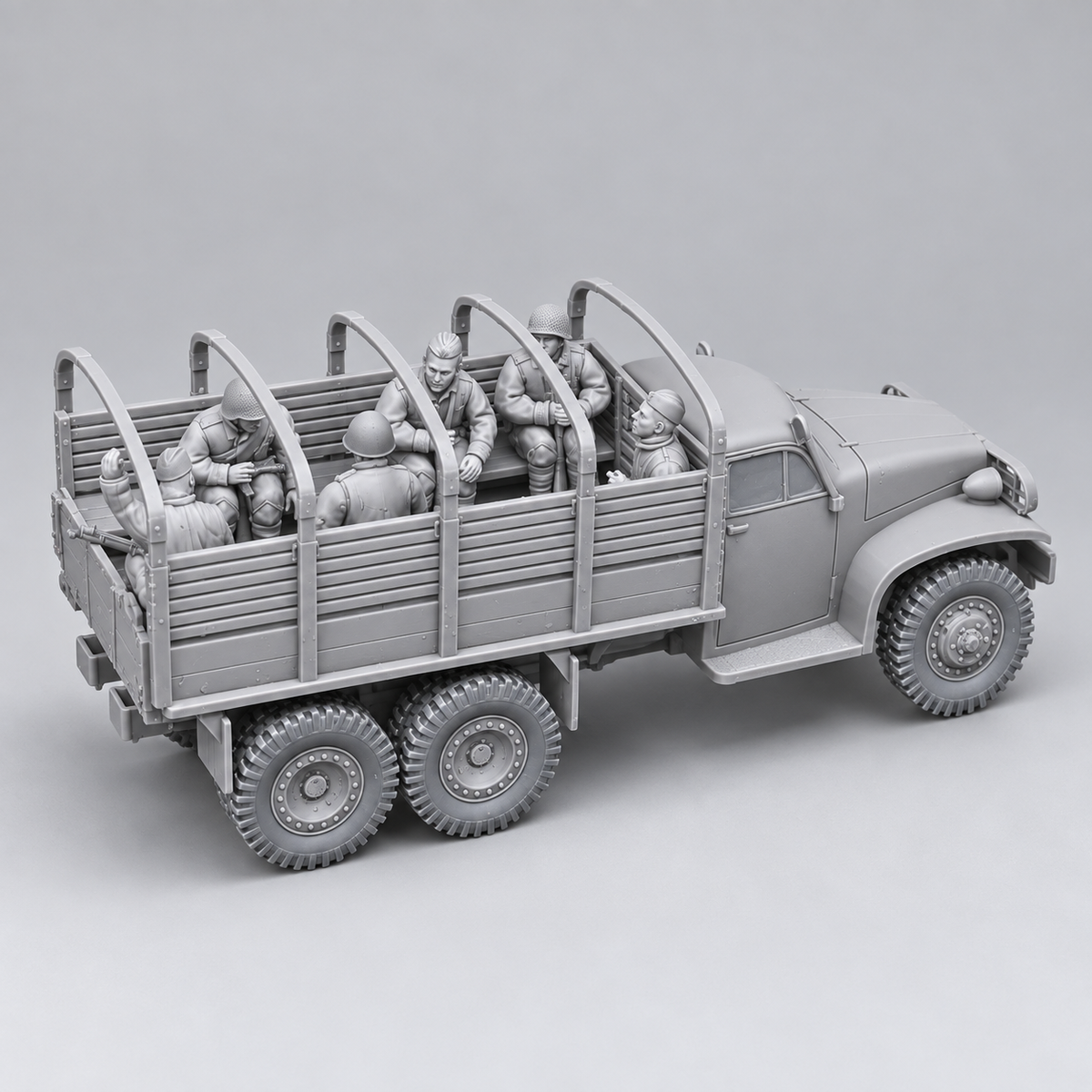 Rubble March Lorry unpainted resin kit identity image, complete set.