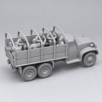 Rubble March Lorry unpainted resin kit identity image, complete set.