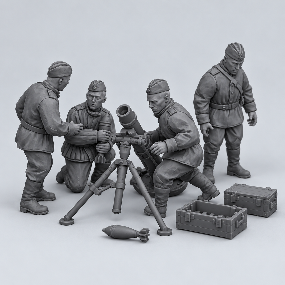 Rubble March Heavy unpainted resin kit identity image, complete set.