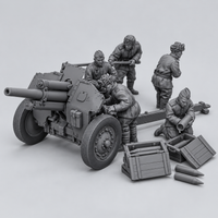 Rubble March Battery unpainted resin kit identity image, complete set.