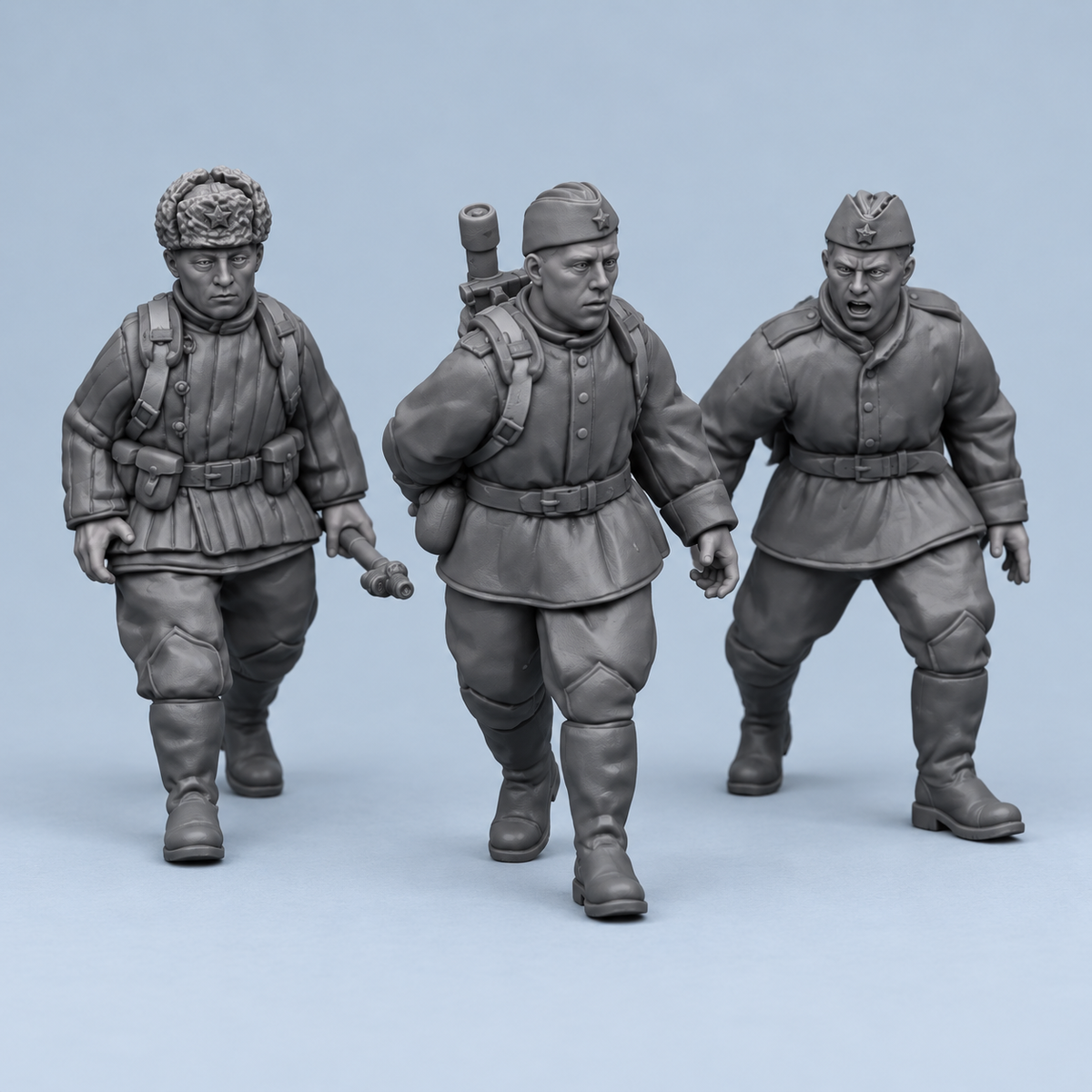 Rubble March Ready unpainted resin kit identity image, complete set.