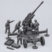 Rubble March AA Gun unpainted resin kit identity image, complete set.
