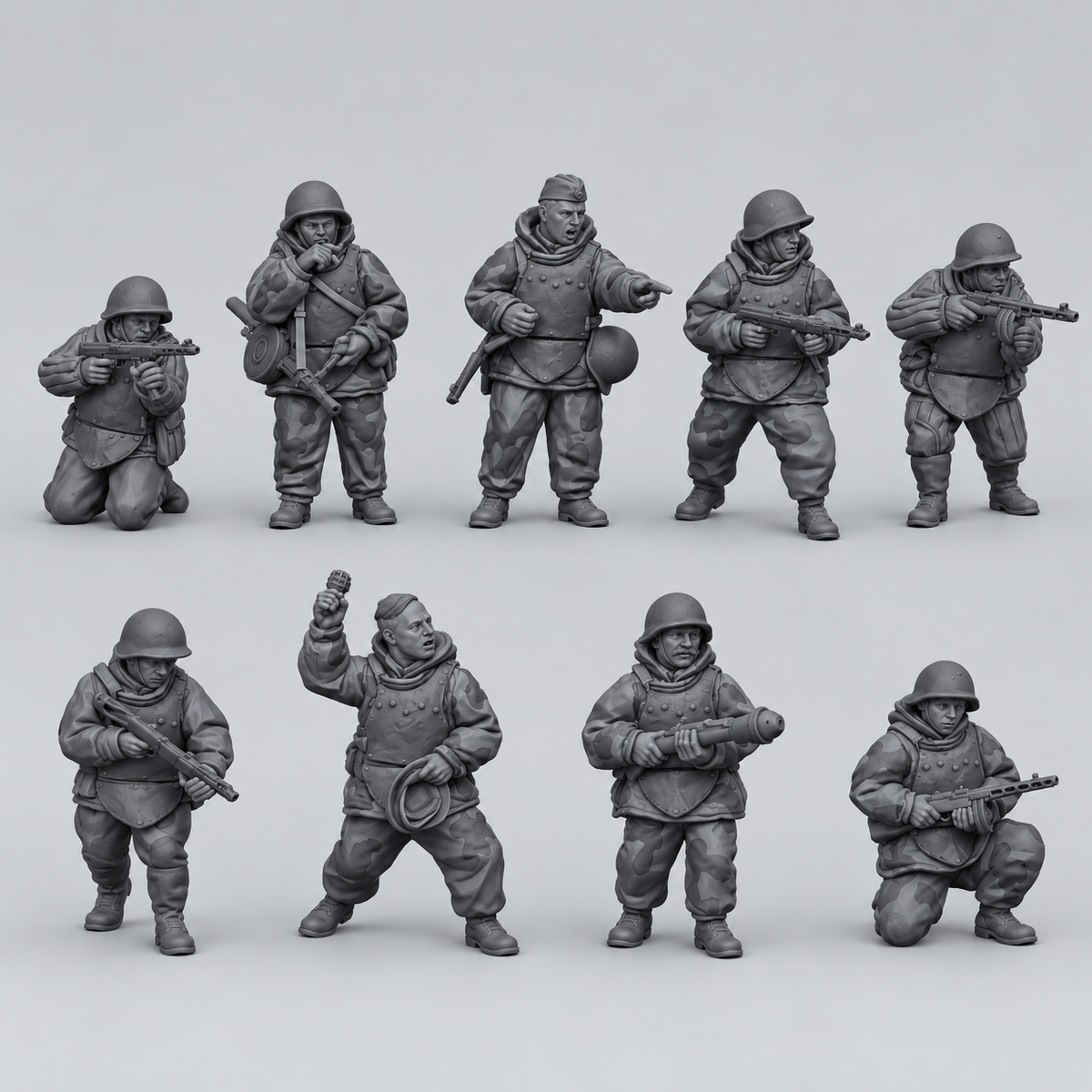 Rubble March Breach unpainted resin kit identity image, complete set.